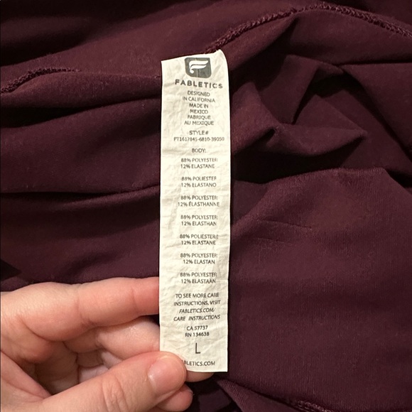 Fabletics Dash Seamless Bra II & Define Powerhold High-Waisted Leggings Burgundy - Picture 2 of 12